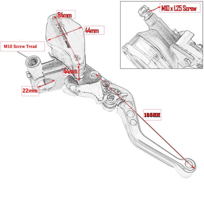 SET MANETE UNIVERSALE ATV / MOTO HIDRAULICE  ( CU STICLA TRANSPARENTA ) [6]