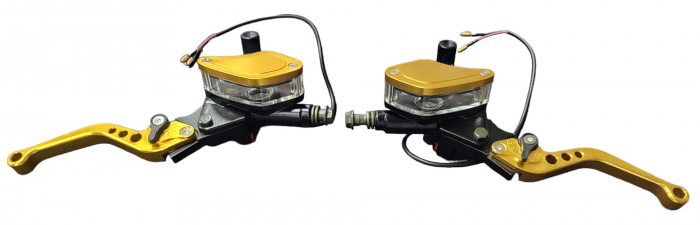 SET MANETE UNIVERSALE ATV / MOTO HIDRAULICE  ( CU STICLA TRANSPARENTA ) [3]