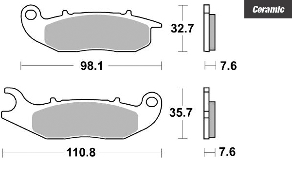 SET PLACUTE FATA AJP PR3/PR4/PR5 '13-,HONDA CRF 250L/M/R ' 13-, PIAGGIO LIBERTY/MEDLEY 125/150 '16-, RIJEJU 125 MARATHON PRO '11-, GAZ GAZ EC 250/300 '12-'16 [2]