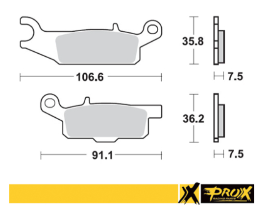 SET PLACUTE FRANA FATA DREAPTA YAMAHA YFM 550 GRIZZLY '11 -14, YFM 700 GRIZZLY '07 -18 [2]