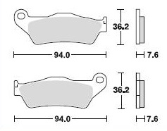 SET PLACUTE FRANA FATA APRILIA PEGASO, BMW, KTM , DUCATI , HUSQVARNA , HUSABERG [2]