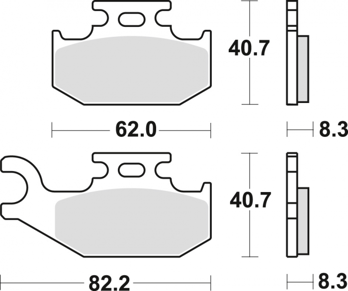 SET PLACUTE FRANA FATA SUZUKI LT-F / LT-A 400,450,500,700,750 [2]