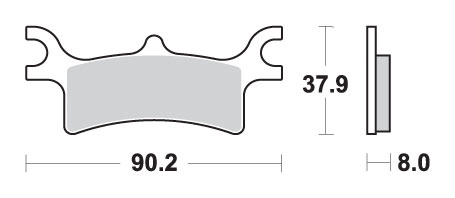 SET PLACUTE FRANA SPATE  POLARIS SCRAMBLER/SPORTSMAN 400/450/500/800 SINTER [2]