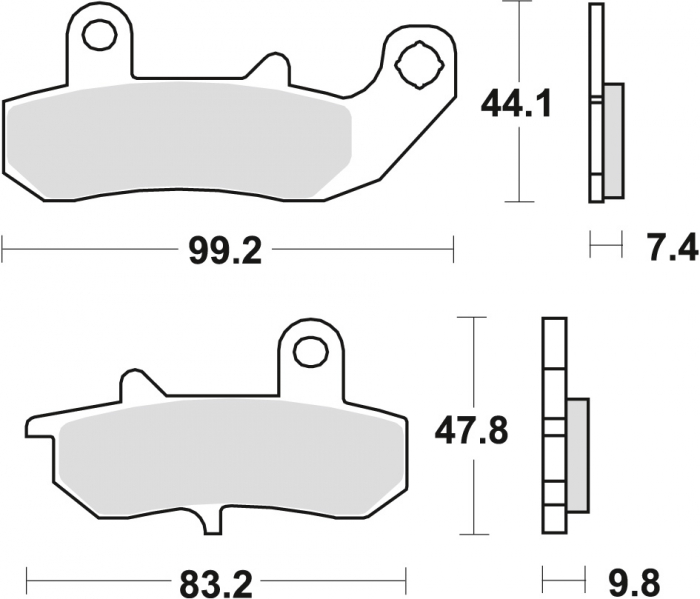 SET PLACUTE FRANA SPATE SUZUKI DR 600 / 650  / 750 / 800 89-93 [2]