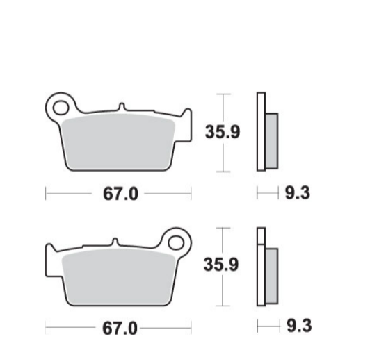 PLACUTE FRANA SPATE KAWASAKI KX 125/250/500 '89-94, SUZUKI RM 125/250 '89-94, YAMAHA YZ 125 '92-97, 250 '92-97, YZ/YZF 400 '98 [2]