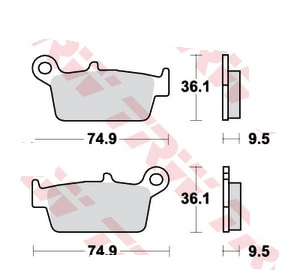 SET PLACUTE FRANA SPATE YAMAHA YZF / WRF  250/ 400/ 426/ 450 SUZUKI RM 250 / DR-Z 400 KAWASAKI KX 125 / 250 [2]