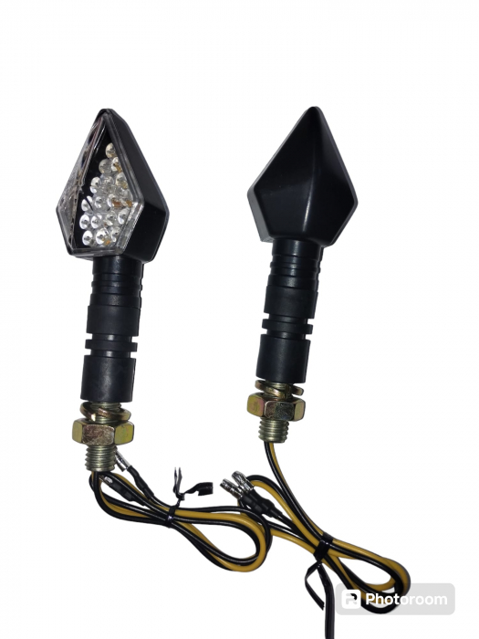 SET SEMNALIZARI MOTO LED ROMBURI CU BRAT LUNG UNIVERSALE [1]