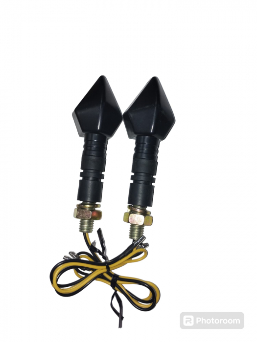 SET SEMNALIZARI MOTO LED ROMBURI CU BRAT LUNG UNIVERSALE [3]