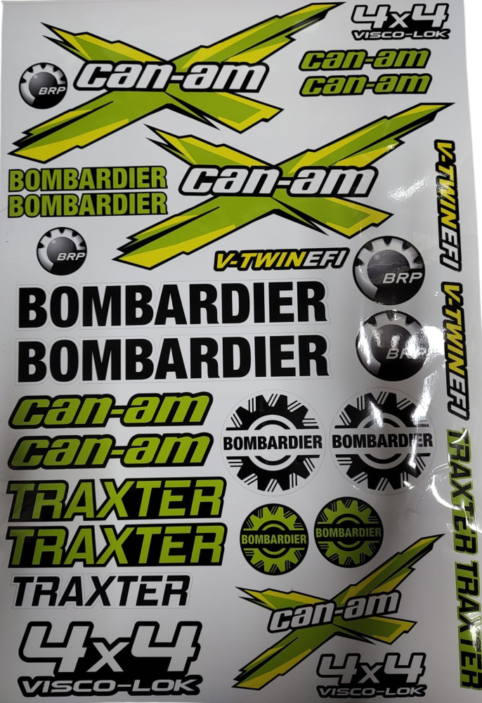 SET STICKERE ATV CAN-AM TRAXTER DIMENSIUNE COALA 40cm / 60cm [1]