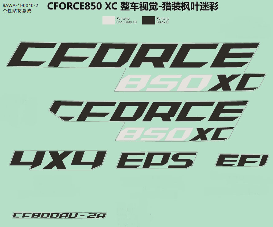 SET STICKERE CFMOTO CFORCE 850 XC ( CF800AU-2A ) [2]