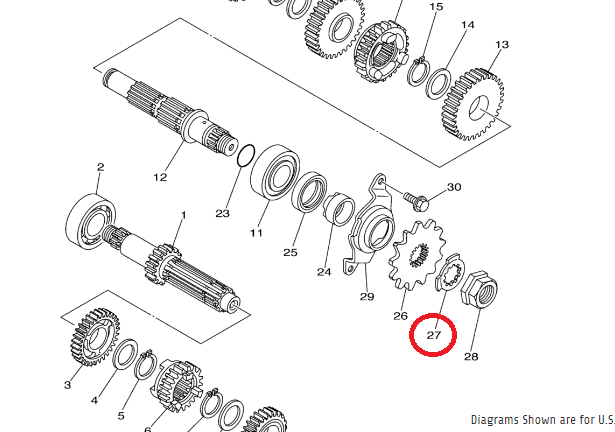 SIGURANTA PINION FATA GAS GAS EC 250 / 300 YAMAHA WR 250 F YAMAHA YZ 125 / 250 F [2]