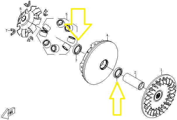 SIMERING AX VARIATOR TURATIE CFMOTO 500 / 625 2007-2016 ATV/UTV/SSV [2]