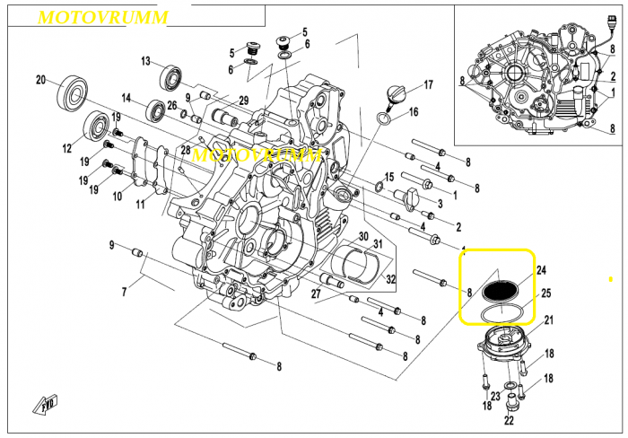 SITA / FILTRU ULEI BUSON SCURGERE CFMOTO ATV  400 / 450 /  600  / 625 TOURING [3]