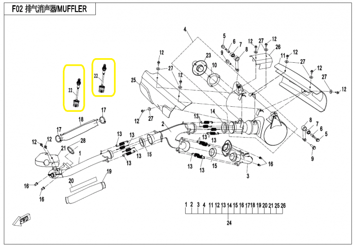SENZOR OXIGEN EVACUARE CFMOTO CFORCE / UFORCE / ZFORCE 800 / 820 / 850 / 1000 [4]