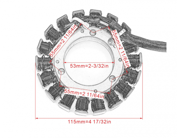 STATOR ARCTIC CAT 350 / 400 / 450 / 550  2008-2017 [4]