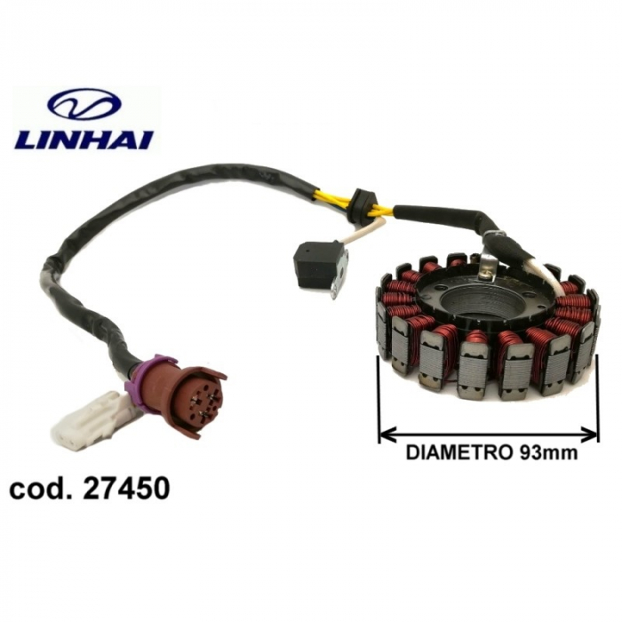 STATOR MAGNETOU LINHAI 300 / 400 T3B  93MM [2]