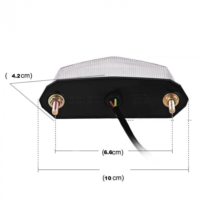 STOP LED UNIVERSAL CONIC ROSU  CU ILUMINARE NUMAR INMATRICULARE [5]