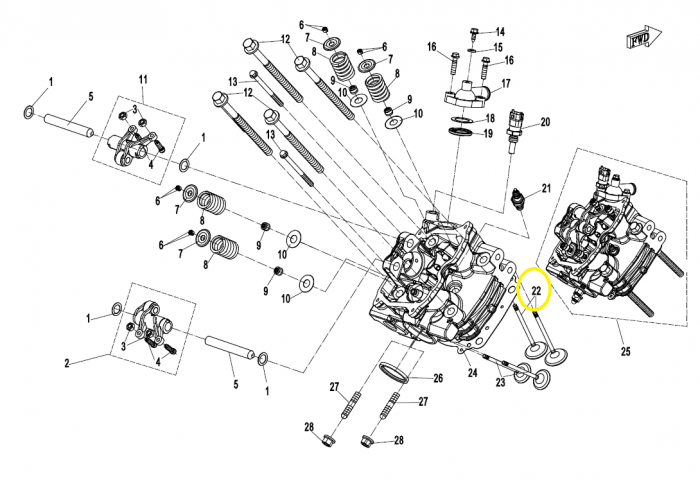 SUPAPA ADMISIE CFMOTO 400/450/520/550/625/800/850/1000 12-24 [2]