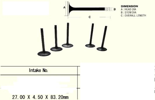 SUPAPA ADMISIE YAMAHA WR, YZ 400/426 1998-2000 MIJLOC [2]