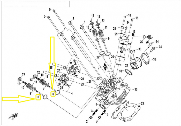 SUPAPA EVACUARE CFMOTO 400/450/520/550/625/800/820/850/1000 2012-2024 [3]