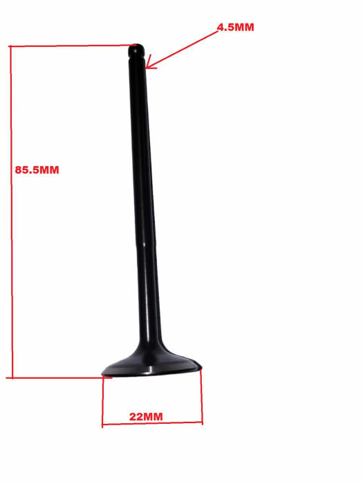 SUPAPA EVACUARE  YAMAHA YP 125 X-MAX  / YAMAHA YZF-R 125  /  YAMAHA WR 125  22X4.5 X 85.5MM [1]