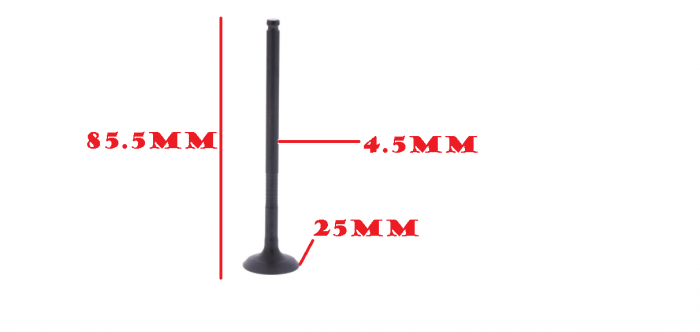 SUPAPA ADMISIE YAMAHA YP 125 X-MAX  / YAMAHA YZF-R 125  /  YAMAHA WR 125   25X 4.5X 85.5MM [1]