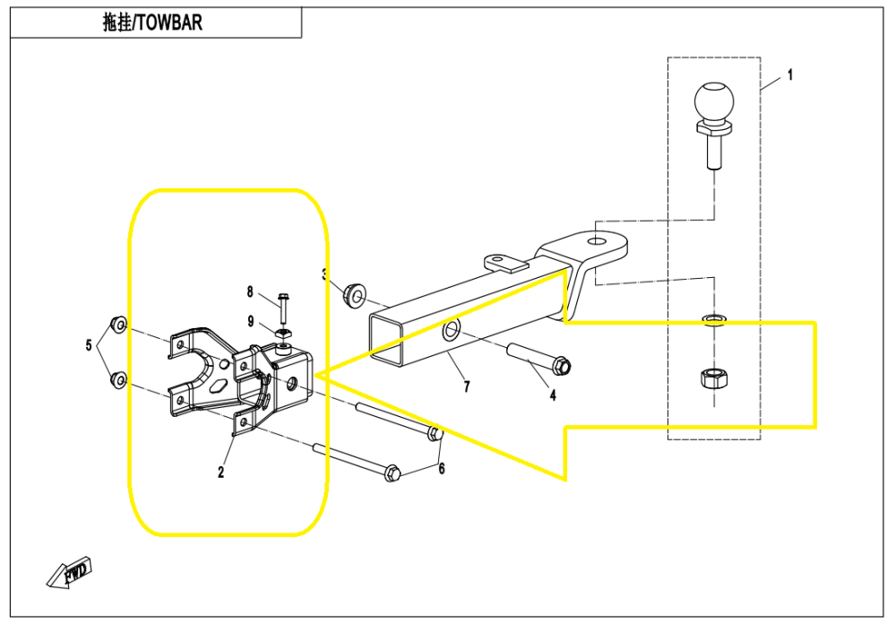 SUPORT CARLIG REMORCARE CFMOTO CFORCE 850 / 1000 2017-2026 [4]