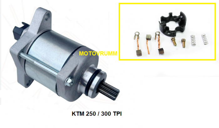 KIT REPARATIE ELECTROMOTOR  KTM TPI 250-300 PLATOU CU CARBUNI [1]