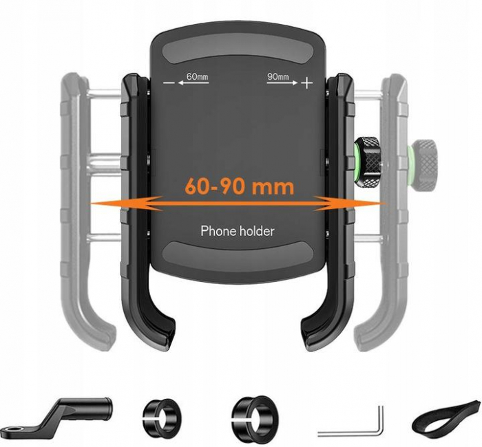 Suport telefon MOTO SAU ATV TIP R9 de montat pe ghidon sau oglinda [3]