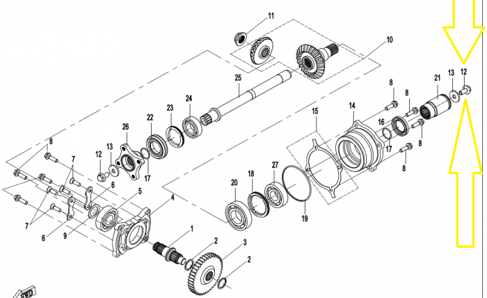 SURUB CUPLA CARDAN SPATE CFMOTO ATV/UTV/SSV  2020-2024 [2]
