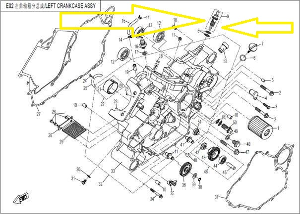 SURUB HOLENDER MOTOR CU SUPAPA SENS CFMOTO ATV / UTV / SSV 800 2012-2022 [3]