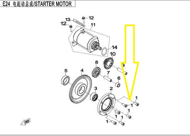 SURUB MAGNETOU (BENDIX) CFMOTO 400/450/500/520/550/625/800/820/850/1000 [4]
