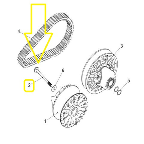 SURUB VARIATOR PRIMAR LINHAI PROMAX 570,650L  / M565LT / LANDFORCE 550L / 650L [2]