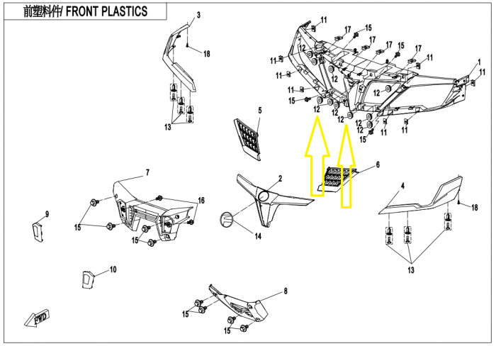 TAMPON CAUCIUC CARENE CFMOTO CFORCE 600 / 850 / 1000 ATV , UTV , SSV [4]
