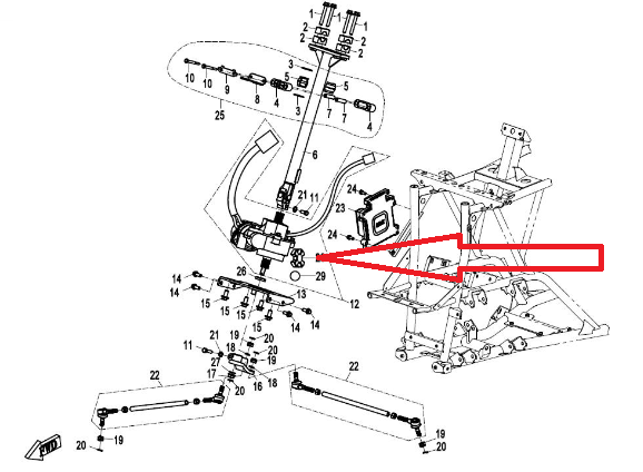 TAMPON STELUTA SERVO / EPS CFMOTO CFORCE [2]