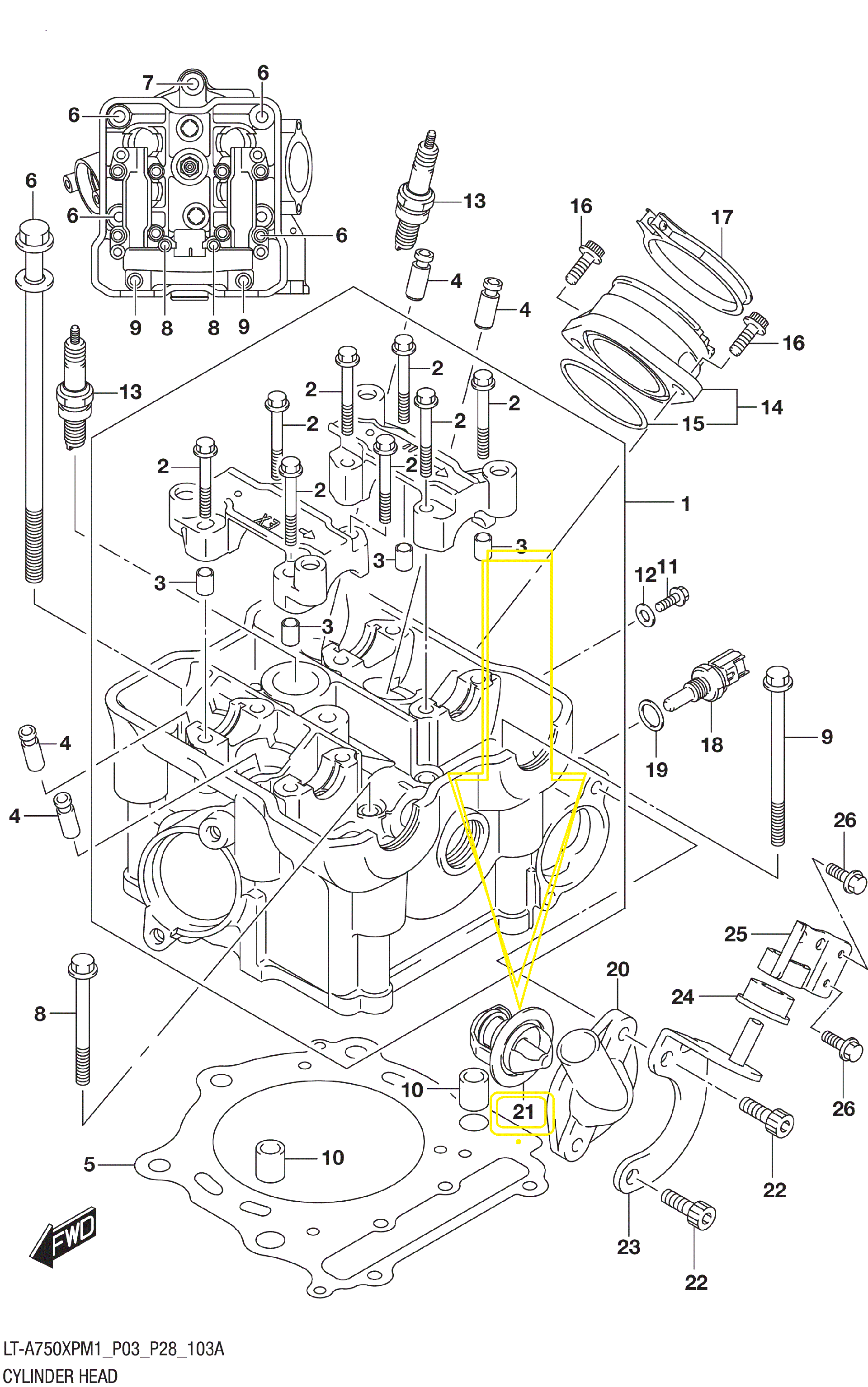 TERMOSTAT SUZUKI LT-A 500 / 700 / 750 2005-2023 [4]