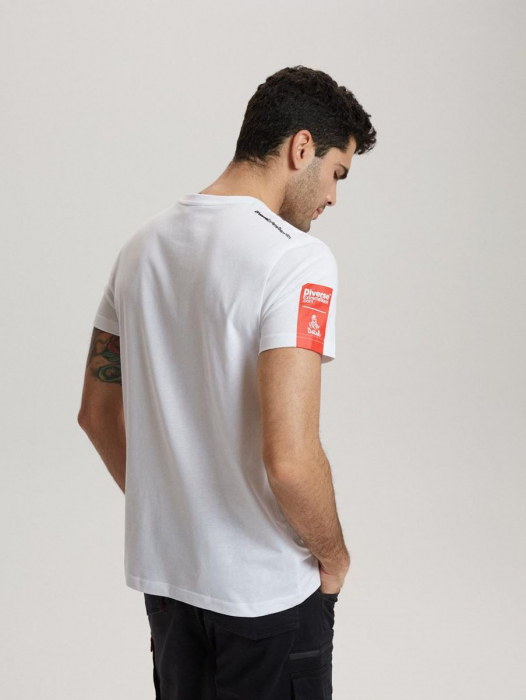 Tricou ALB imprimeu Negru DAKAR MARIMEA L [3]
