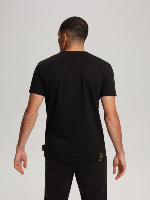 Tricou Negru imprimeu auriu DAKAR Marimea L [3]