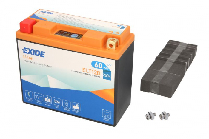 Baterie Litiu-ion/Pornire EXIDE 12V 5Ah 260A L+ Fără întreținere 150x65x130mm [1]