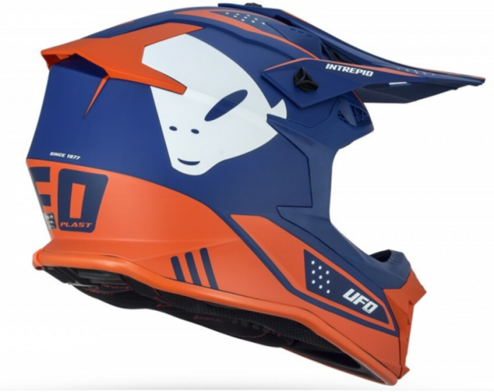 Casca off-road Ufo Plast Intrepid albastru/portocaliu mat - XS [2]