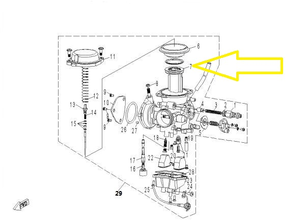 VALVA CARBURATOR CFMOTO 500 2007-2015 [3]