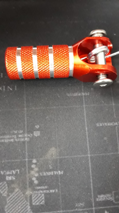 VARF PEDALA SCHIMBATOR UNIVERSAL CU BOLT SI ARC NEGRU/ORANGE [4]