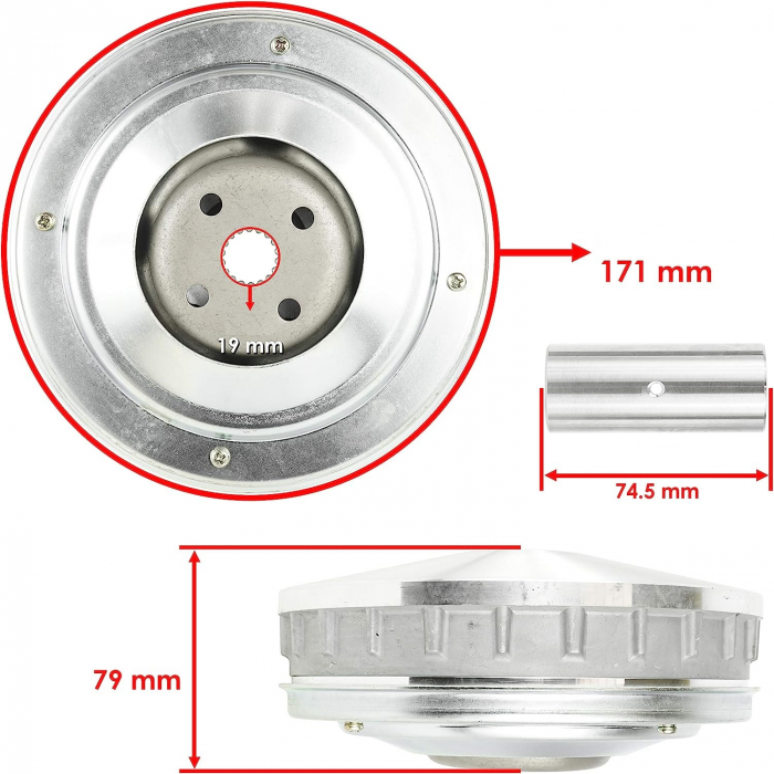 VARIATOR PRIMAR YAMAHA GRIZZLY / KODIAK 350 / 400 / 450 2003-2024 [3]