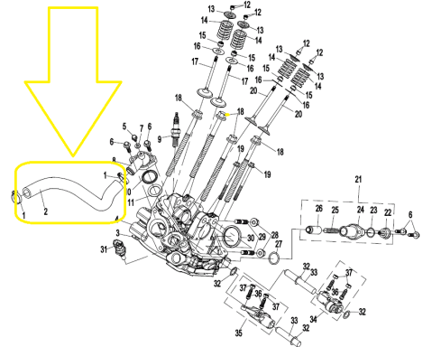 FURTUN RACIRE CHIULASA SPATE CFMOTO 800-820 ATV/UTV/SSV 2012-2019 [1]