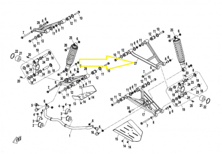 BRAT SPATE SUPERIOR STANGA SPATE CFMOTO 500/520/550/600/800 2011-2019 [3]