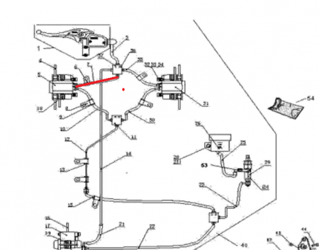 CONDUCTA FRANA STG (DISTRIBUITOR FATA-ETRIER) LINHAI 260/300/400/500/M550/M565/M570 [4]