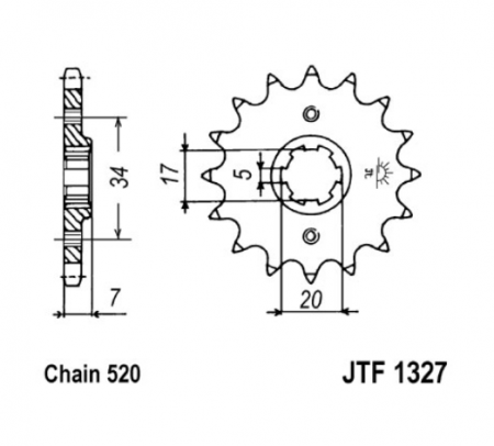 Pinion / Lant transmisie - PINION FATA HONDA NSR 250