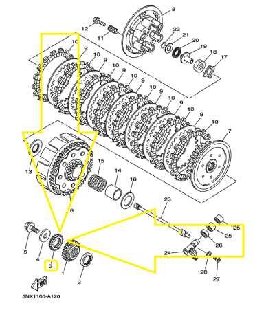 PINION AMBIELAJ YAMAHA YZ250 2T 1999-2026 [1]