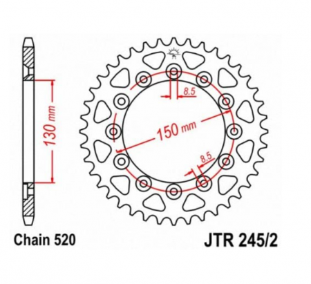PINION SPATE YAMAHA 250 YZ / YZF / WRF '99 -'18 [1]