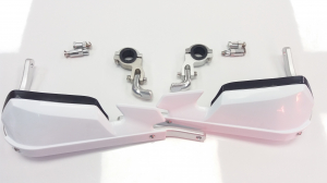 SET HANDGUARD ALUMINIU + PRINDERI UNIVERSAL HUSQWARNA / KTM / YAMAHA ALB [1]